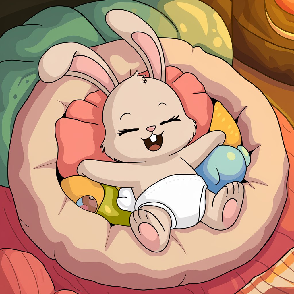 Comfort Bunny wearing ABDL adult diaper