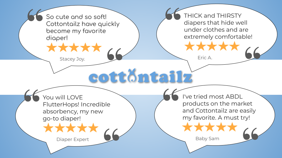 Testimonial Banner for ABDL Diaper 